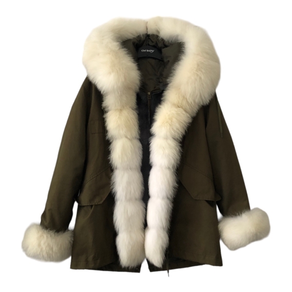 .Naturaalse karvaga talveparka. Suurus S/M